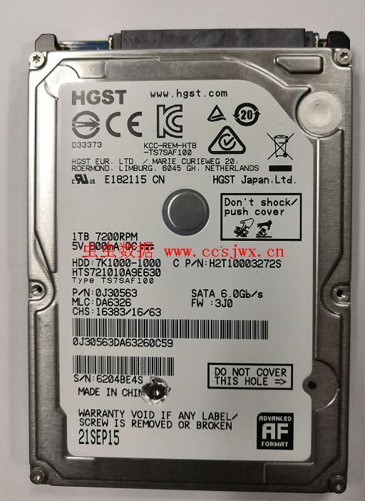 ����HTS721010A9E630�������ݻָ��ɹ�